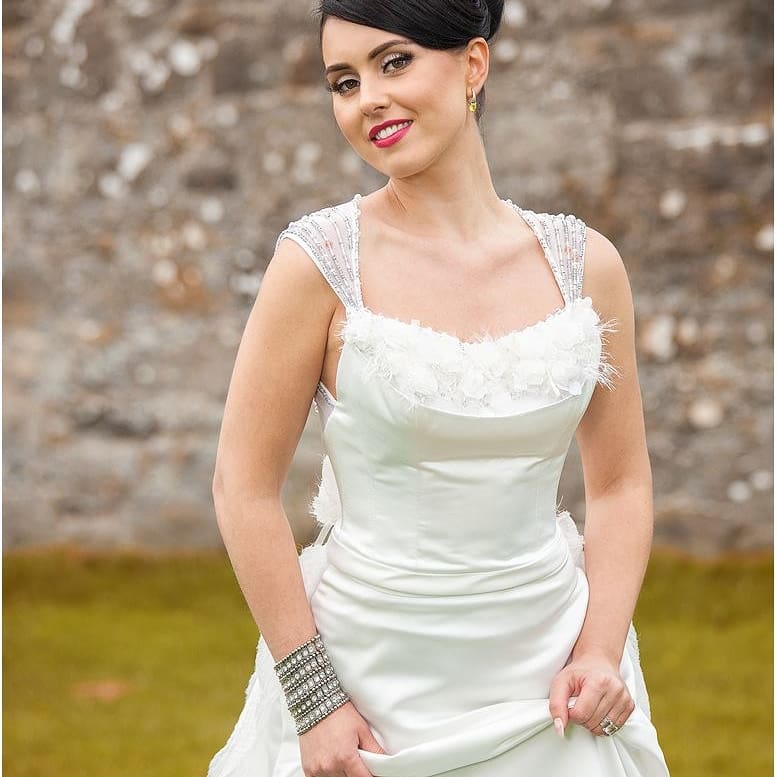 woman in a wedding dress